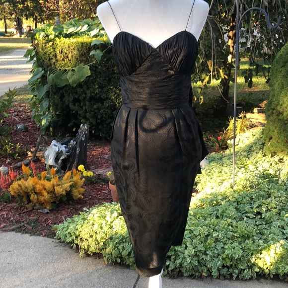 EUC Vintage Silk Cocktail Dress - Picture 7 of 13